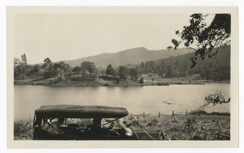 Men in a car near Cuyamaca Lake