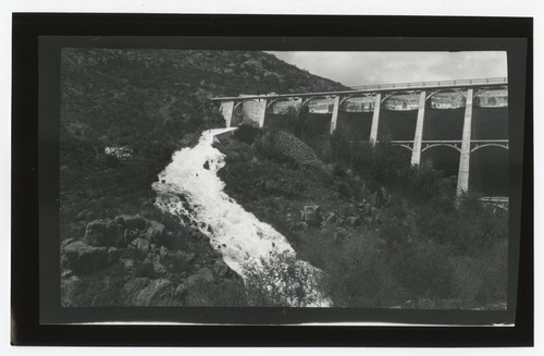 Water spilling out of Lake Murray Dam