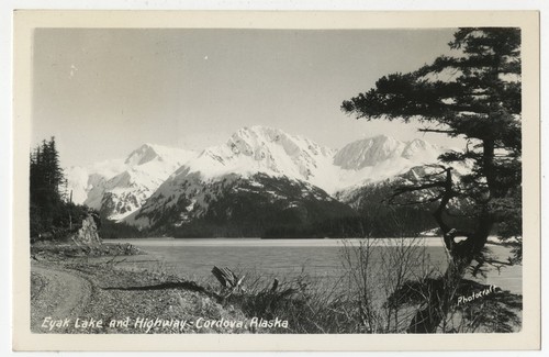 Eyak Lake and highway, Cordova, Alaska