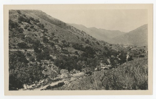 San Diego flume on hillside