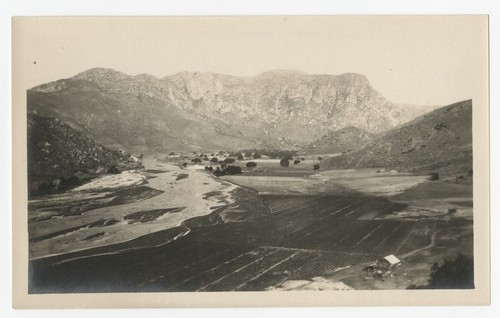 View up the El Monte Valley towards El Capitan mountain, San Diego County