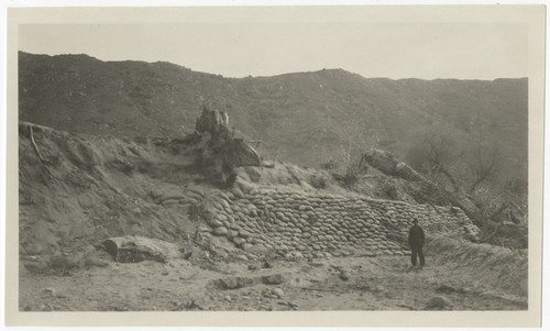 Reservoir construction at Warner's Ranch