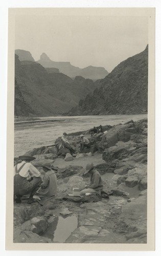 Resting on Colorado River at bottom of Grand Canyon, Arizona