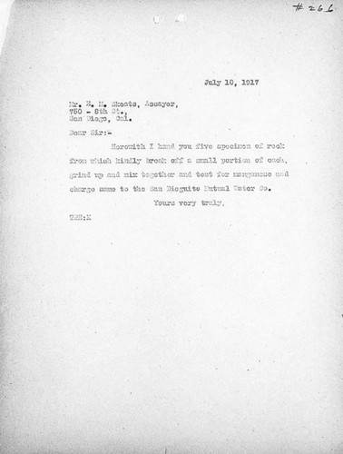 Stone and Timber Act Applications and Mining- Clear Lake and miscellaneous later mineral; includes 1946 letters from Edward Morris