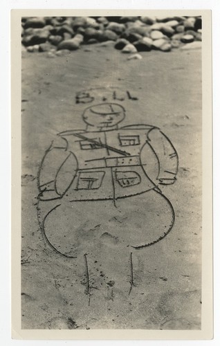 Sketch in wet sand, Baja California