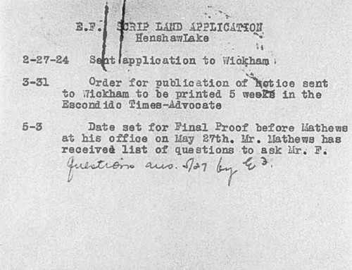 Stone and Timber Act Applications and Mining - Application filed by B.H. Taylor