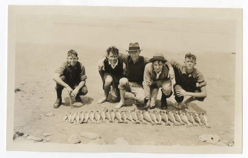 Fishermen on beach, Baja California