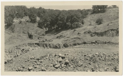 Excavations for Henshaw Dam