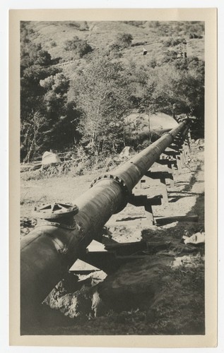 Steel pipe section of the San Diego flume