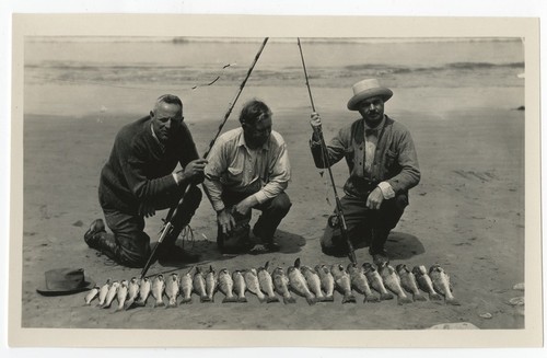 Fishermen on beach, Baja California