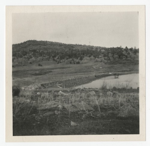 Edge of Lake Cuyamaca, with outlet valve in background