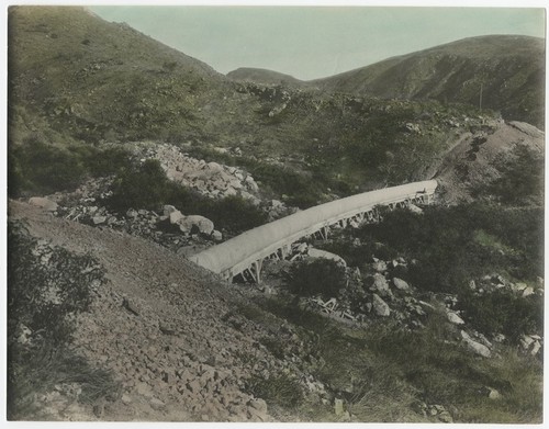 Concrete conduit from Lake Hodges reservoir to San Dieguito reservoir