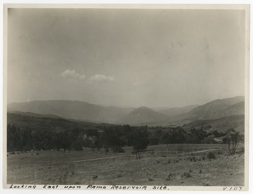 Pamo Valley reservoir site looking east