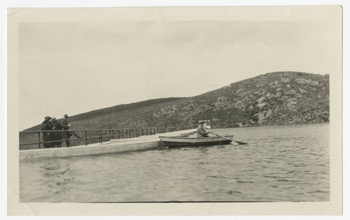 Boating on Lake Murray, near dam's edge