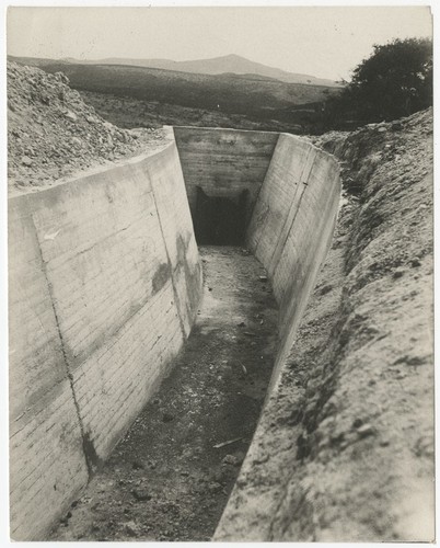 Empty flume from Lake Hodges to Rancho Santa Fe