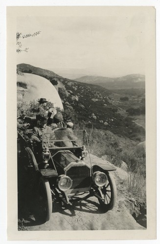 Ed Fletcher and people overlooking valley