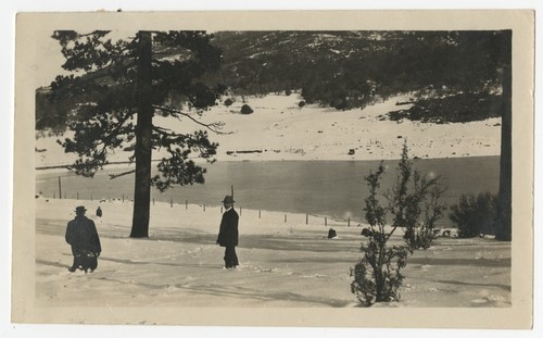 Snow on the shores of Lake Cuyamaca