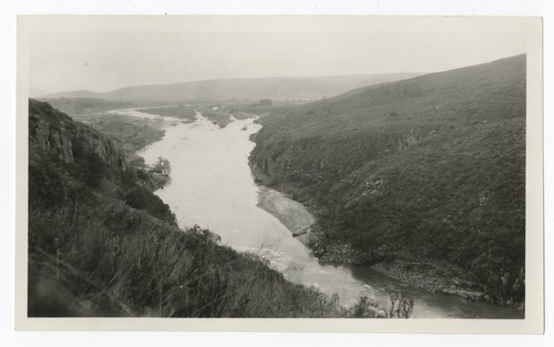 San Diego River - Outlet of Mission Gorge, looking west