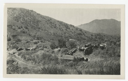 Lengths of steel pipe for constructing the San Diego flume