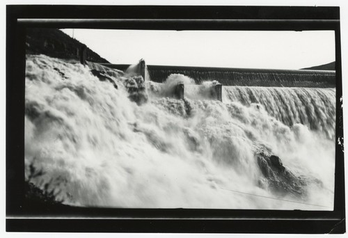 Lake Hodges Dam and spillway overflow