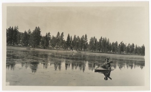 Kayak on lake, Baja California