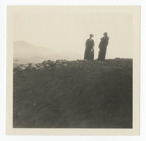 Mary and Catherine Fletcher on mountainside