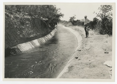 Unidentified man with Escondido flume