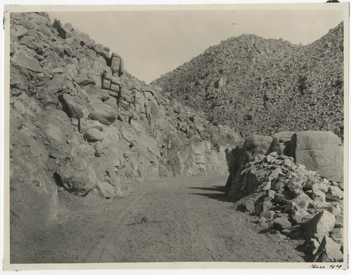 Section of completed road on Mountain Springs grade