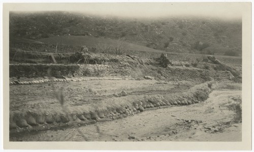 Reservoir construction at Warner's Ranch