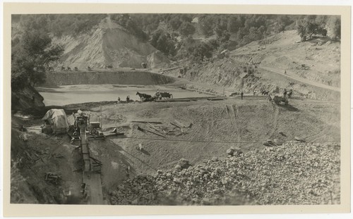 Henshaw Dam construction