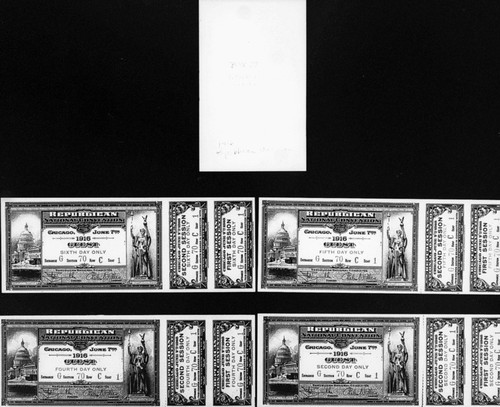 Republican National Conventions, with photo and newspaper clippings