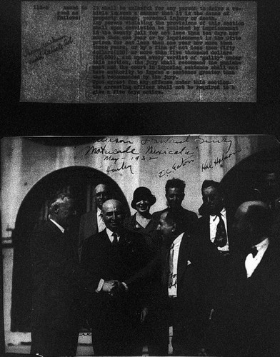 Miscellaneous highway: personal and general information, U.S. road map; includes photgraph, Mexicali motorcade