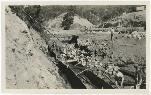 Flume for dam at Warner's Ranch