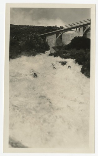 Water spilling out of Lake Murray Dam