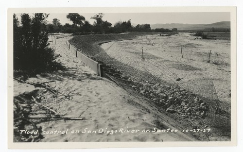 Flood control channel on San Diego River near Santee