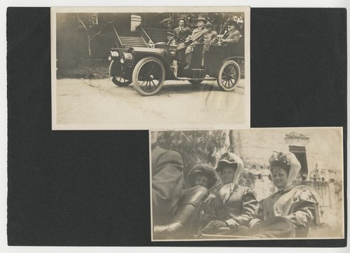 Ed Fletcher and others in automobiles