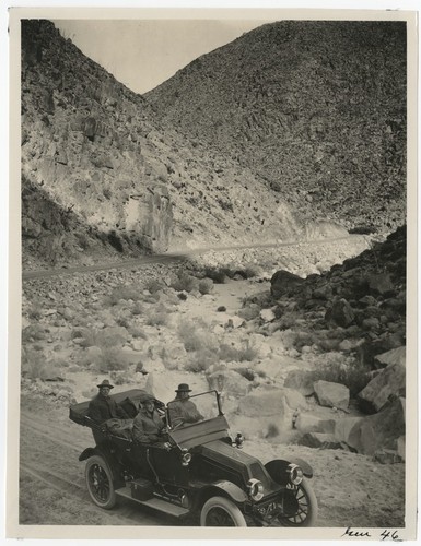 Ed Fletcher, Ed Fletcher Jr., and Fred Jackson on Mountain Springs grade