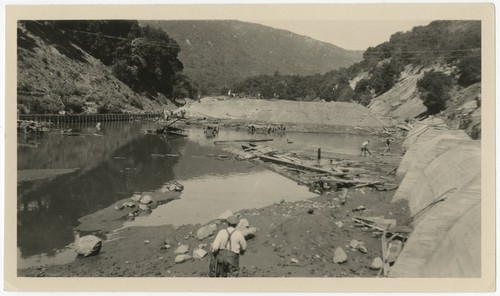 Core trench for dam at Warner's Ranch