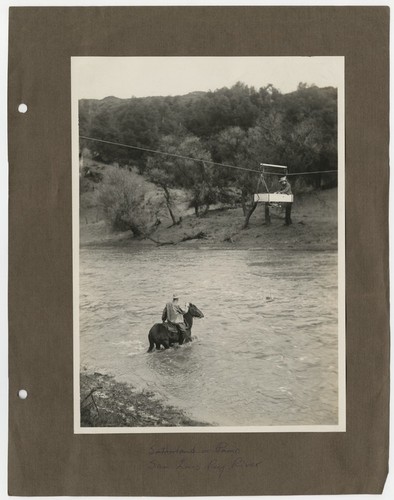 Pulley system over the San Luis Rey River