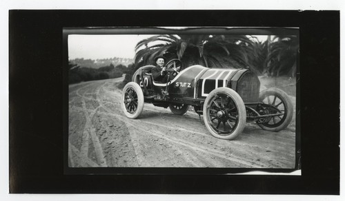 Man behind wheel of a Stutz racecar