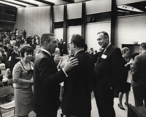 Stuart Udall (left of center) and Roger Revelle (right of center) at White House Conference on Natural Beauty