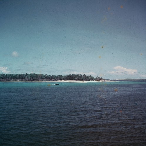 Launch off the coast of an island