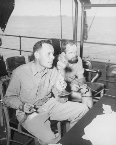 Roger Revelle and Jeff Holter during Operation Crossroads