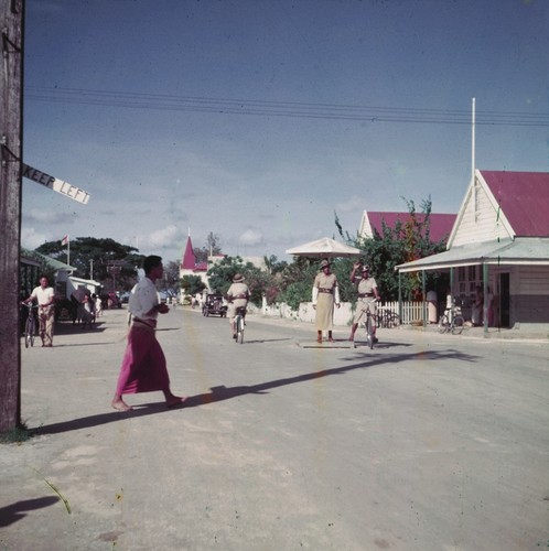 Policemen directing traffic