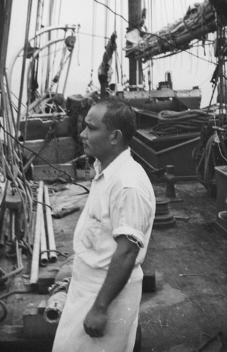 [J.C. Roque aboard R/V E.W. Scripps]