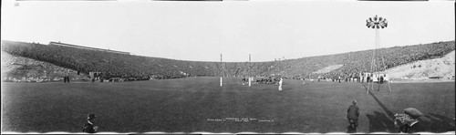 Rose Bowl Game, Notre Dame University and Stanford University, Rose Bowl Stadium, Pasadena. January 1, 1925