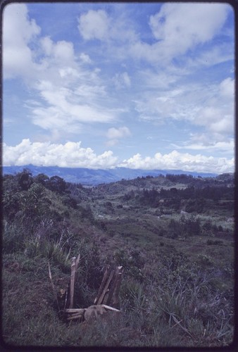 Western Highlands: gateway marked with sharpened poles, probably a group boundary