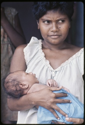 Mother with young baby