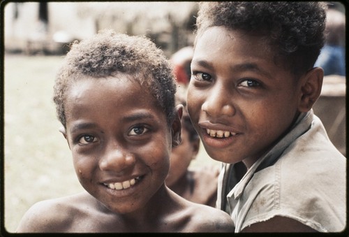 Boys smiling for the camera