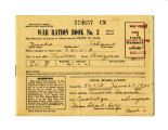 War ration book no. 3, OPA form no. R-130, Yoneko Takano